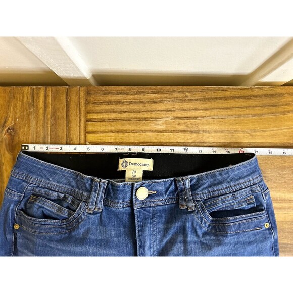Democracy AB Technology Elastic Waist Denim Blue Jeans Women's Size 14 - Picture 4 of 7